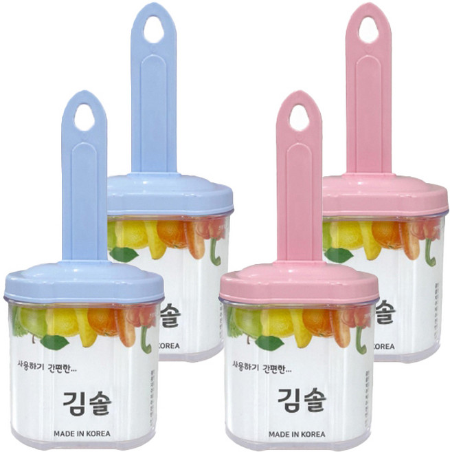KR리빙 국산 오일통 브러쉬 분리형 고급 PET모 통 김솔 1+1, 혼합색상, 2세트