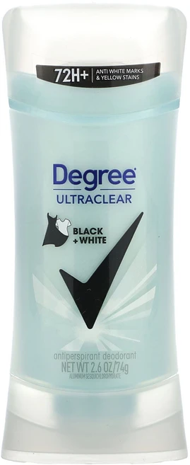 Degree UltraClear 블랙 + 화이트 땀 억제제 데오드란트 74g(2.6oz), DegreeUltraClear블랙화이트땀억제제데오드란트, 74g, 1개 - 쿠팡