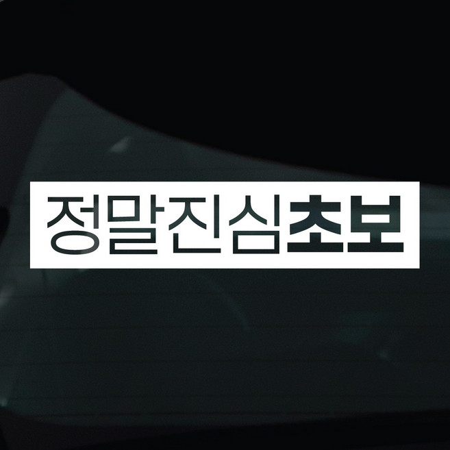 디자인황소 초보운전 스티커 차량스티커 차량 자동차 데칼 시트지, 1개, 10 정말진심초보