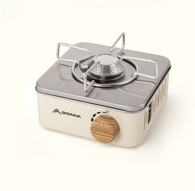 TWIO 투비오너 BISINNA 캠핑 가스 스토브 높은 화력 휴대용 카세트 야외 화구 피크닉 캠프 2800W, 화이트, 1개