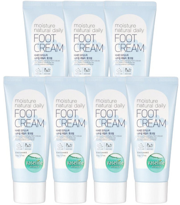 바세린 모이스처 풋크림 60ml 7개 대용량 발크림, 1개입