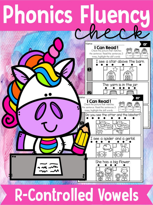 Phonics Fluency Check 유아 파닉스 어린이 홈스쿨 워크북 워크북영어, Style 6 (8 Pages)