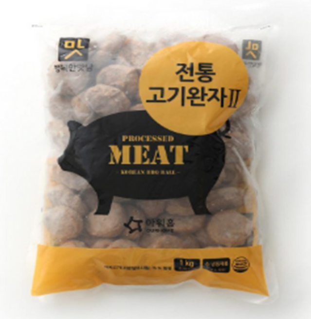 아워홈 행복한맛남 전통고기완자, 1개, 1kg