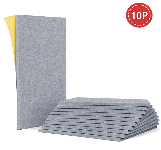 접착식 흡음재 방음판 면판 침실 30cm*60cm 10pcs 9mm 두께, 회색, 10개