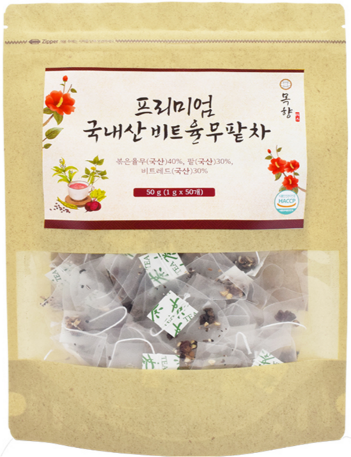 율무 팥차 티백 비트 프리미엄 국내산 레드비트 율무팥차 율무팥 팥율무차 티백 스테비아율무차 목향 비트율무팥차, 50g, 1개입, 1개