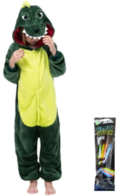 유니엔젤 공룡 동물잠옷 + 야광봉 세트