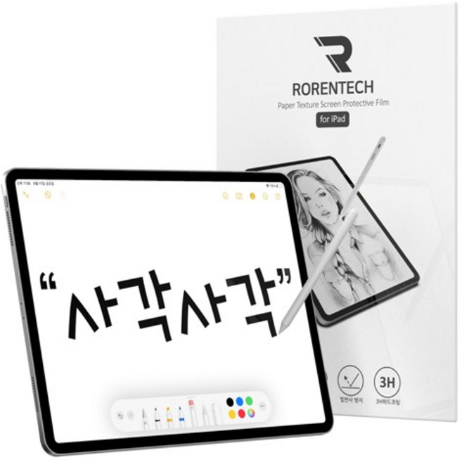 로랜텍 아이패드 태블릿 종이질감 액정보호필름, 1개
