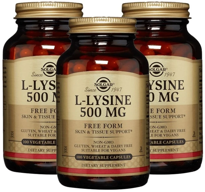 솔가 L-라이신 500mg 베지터블 캡슐, 100정, 3병 - 쿠팡