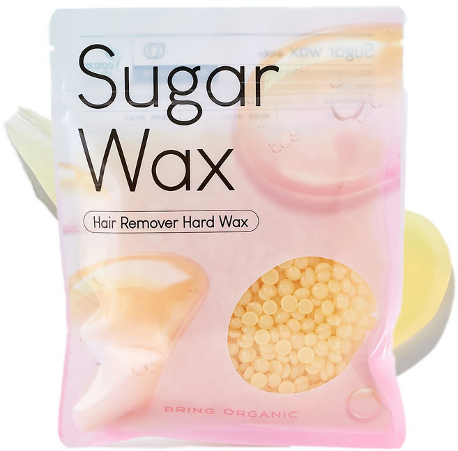 브링오가닉 슈가왁싱 셀프왁싱 왁싱재료 브라질리언 수염 헤어라인 콧털 저자극 저통증 슈가링 제모, 100g, 1개