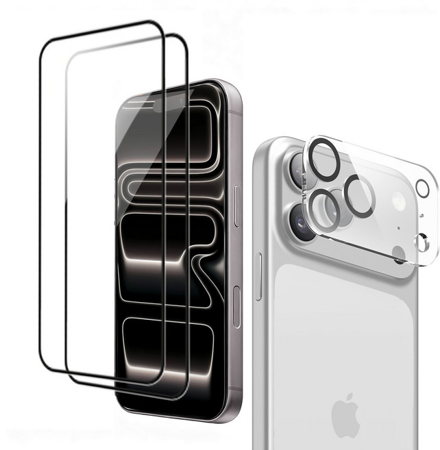 헤미션 지문인식 풀커버 전면 강화유리 필름 카매라 필름, 3개