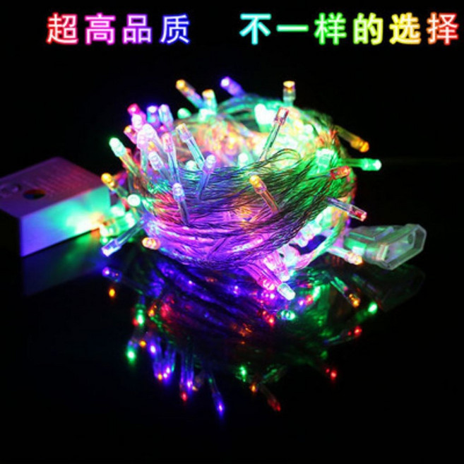 LED滿天星彩燈街道裝飾燈串 樹燈夜景燈戶外花園防水氛圍燈 110v, 彩色,10米100燈, 1件