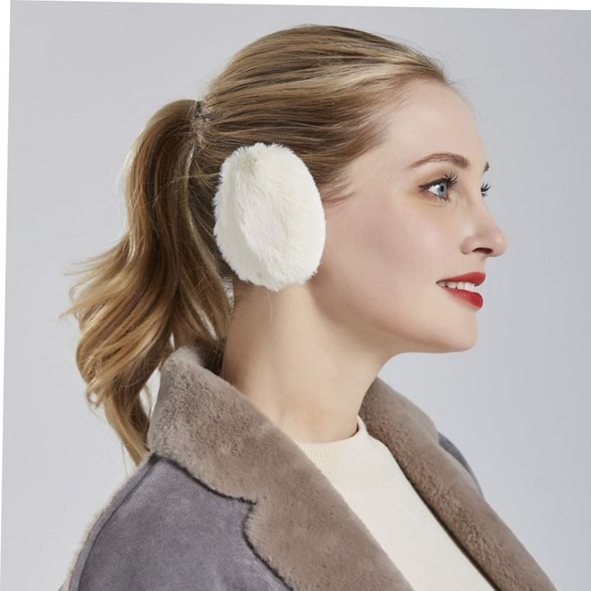 귀마개 토끼털 분리형 끈없는 똑딱이귀마개 딱풀이 똑딱이 귀도리