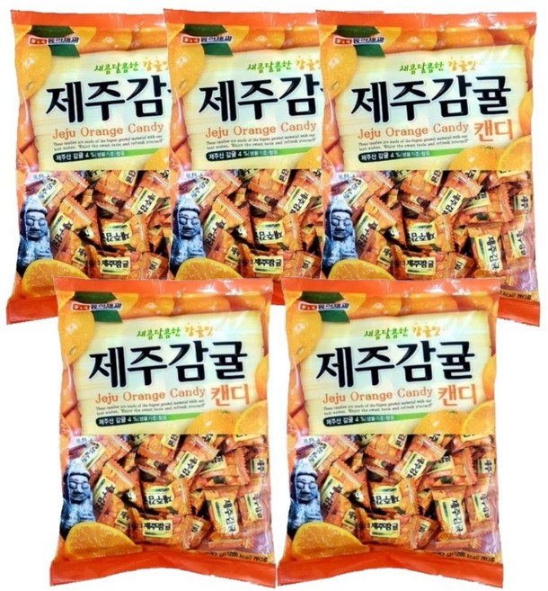 동아제과 제주감귤캔디 300g, 5개