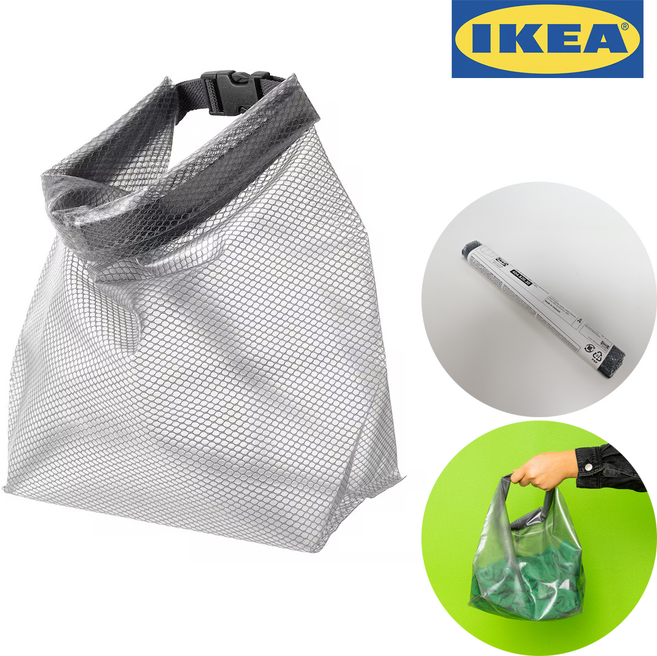 이케아 정품 방수가방 RENSA, 1개, 그레이EVA