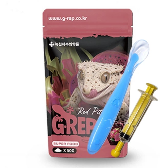 녹십자 레드 용과 슈퍼푸드 50g 지렙 드래곤후르츠 크레스티드게코 핸드피딩용 주사기 스푼 색상랜덤 - 쿠팡