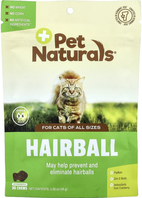 특별한효과 Pet Naturals 헤어볼 반려묘용 츄어블 약 30개 45g(1.59oz) 곧일시품절됩니다 - 쿠팡
