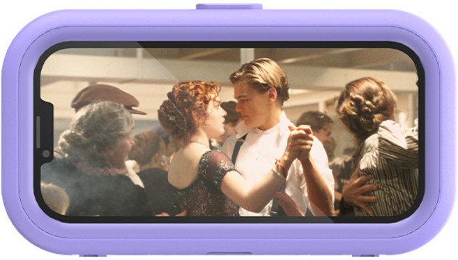 레디박스 터치가능 360도 회전 욕실 주방 방수 핸드폰 거치대, 18.5*2.3*10.7cm, 1개, 퍼플