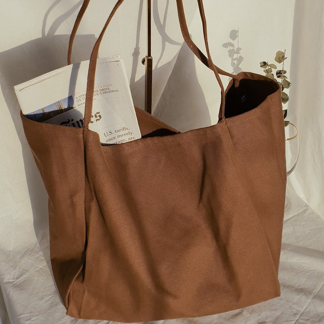 키메라제이 무지 이너포켓 루즈핏 에코백 3color