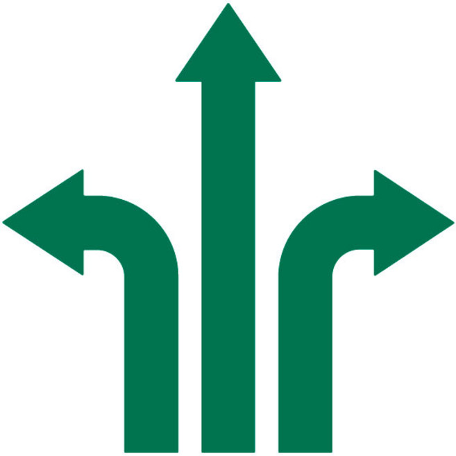 오피스왕국 화살표 스티커 바닥 스티커 방향안내 arrow29, 녹색