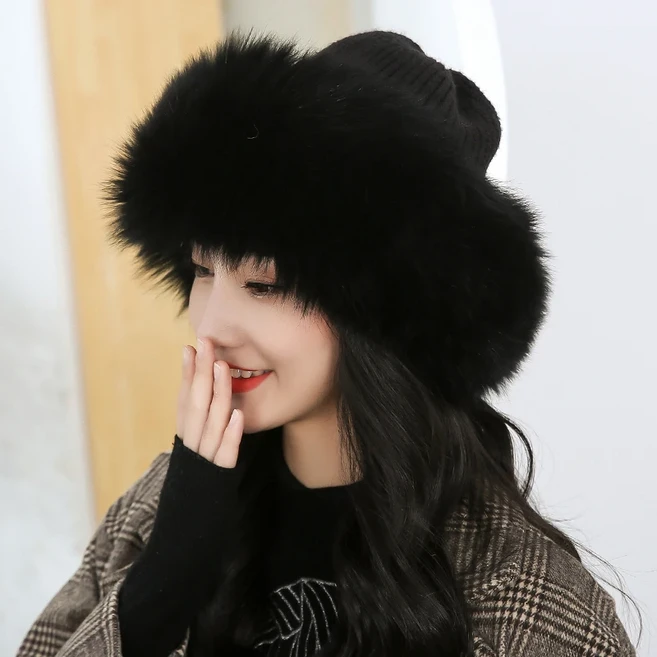 여성용 진짜 여우 모피 스카프 몽골 봄버 따뜻한 귀마개 러시아 겨울, 01 싱글 사이즈, 04 black