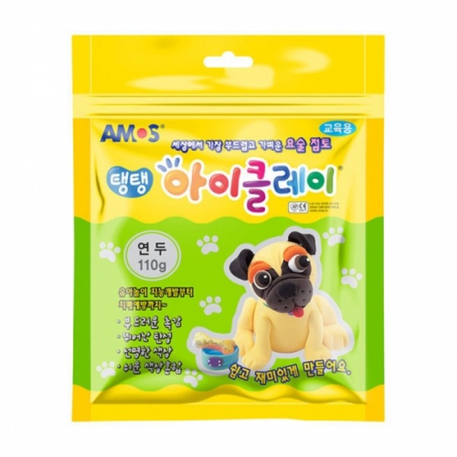 돈스텔 새학기 탱탱아이클레이 110g 연두 1개