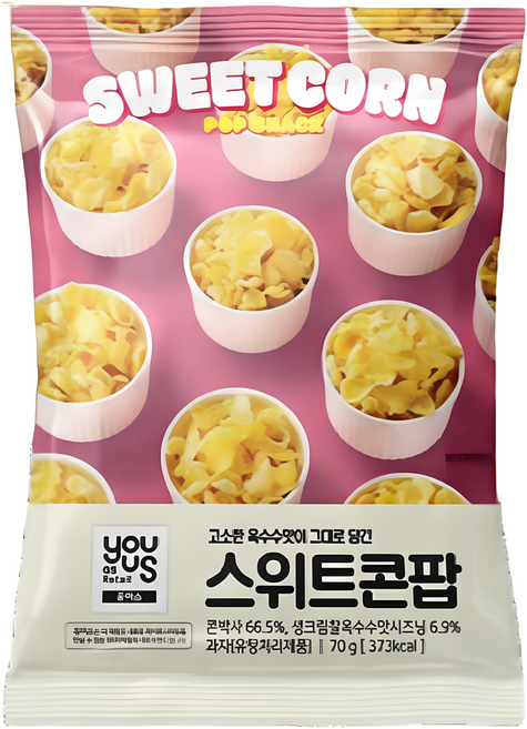 유어스 스위트콘팝 대용량 편의점 과자 16개 1박스, 70g