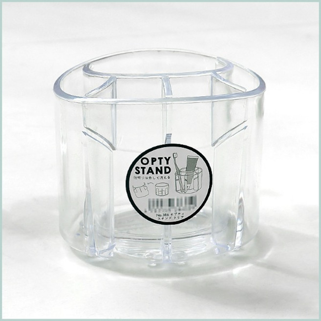 일본 야마다 옵티스탠드 (no.386) 투명칫솔꽂이 양치소품보관, 1개