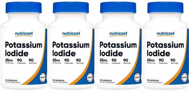 뉴트리코스트 칼륨 요오드화 65mg, 4개, 90정 - 쿠팡