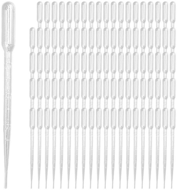 삼팔공스튜디오 일회용 스포이드 피펫 소분용 어항 수조 청소용 실험용, 100개, 3ml