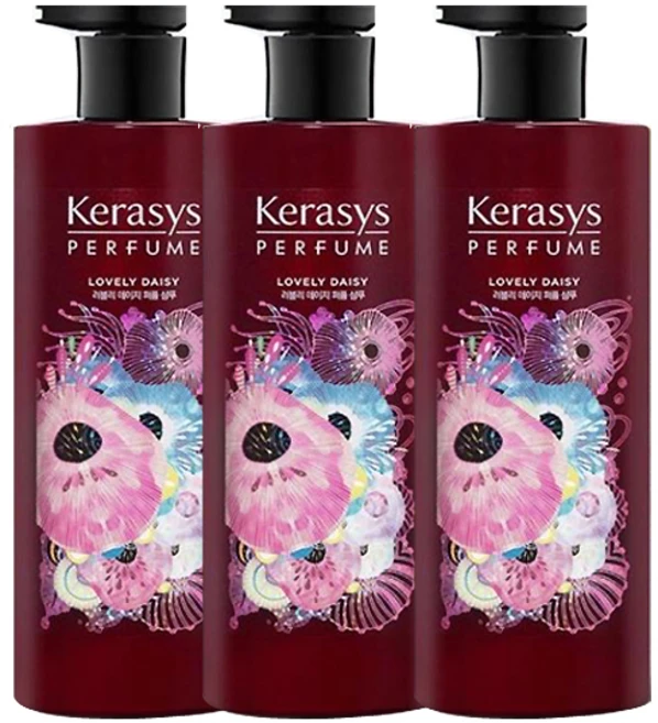 도매365 러블리데이지 샴푸 케라시스 퍼퓸 일반샴푸, 600ml, 3개 - 쿠팡