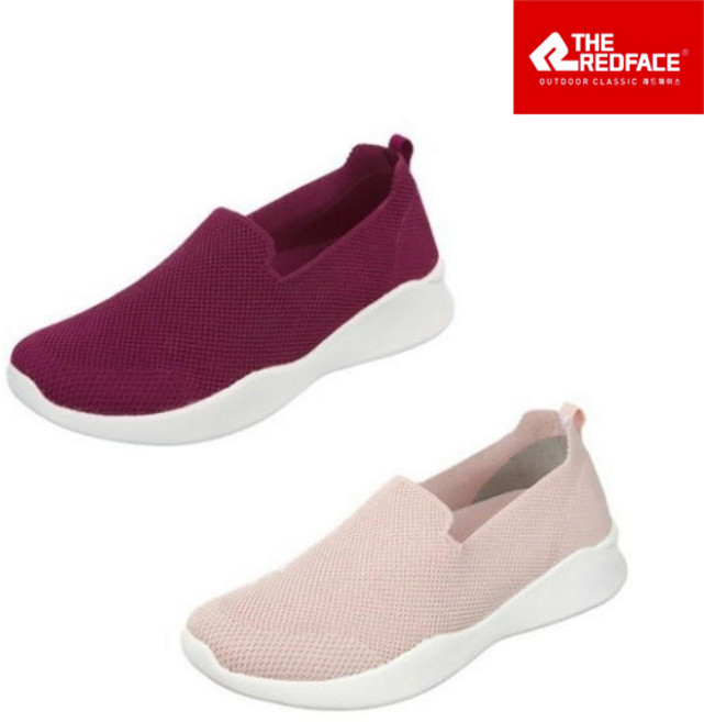 ((레드페이스 여성용)) 일상 산행 통기성 미끄럼방지 가볍고 충격감소 쿠셔닝 슬립온 운동화 트레킹화