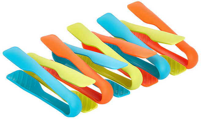 캐스비 분류집게 3종 x 3p 세트, 주황 + 연두 + 하늘색, 1세트