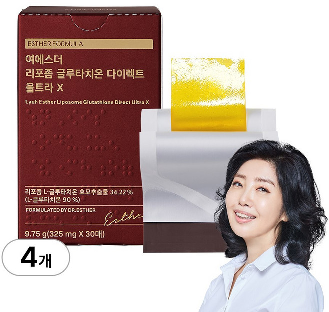 [본사직영] 여에스더 리포좀 글루타치온 다이렉트 울트라 X, 4개, 30회분