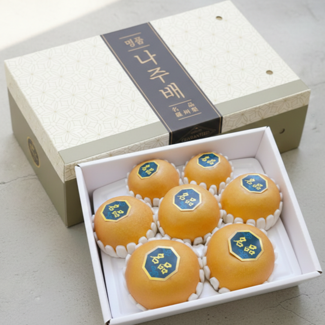 [명절극품] 햇수확 나주배 선물세트, 1박스, 7.5kg (11-13과)