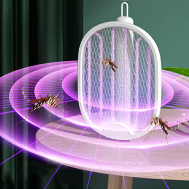 휴대간편 음소거 자동퇴치모드 접이식 충전식 걸이식 스탠드 전기모기채 C타입, 단품