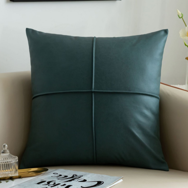 서플라이랩 북유럽 비건레더 가죽 쇼파쿠션 국산솜 포함, 옵션7. 그랑블루