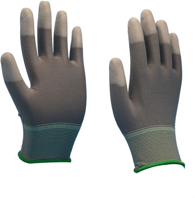 스카이 PU탑 손 끝 코팅 장갑 그레이 10켤레, 그레이 중형, 10개