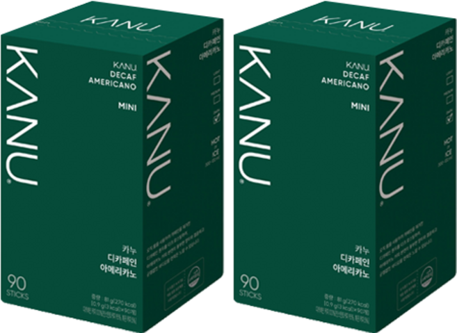 카누 디카페인 미니 원두커피스틱, 900mg, 90개입, 2개
