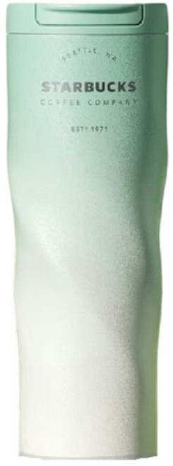 스타벅스 클래식 그라데이션 플립형 뚜껑 텀블러 11149750, 1개, 민트 그린, 473ml