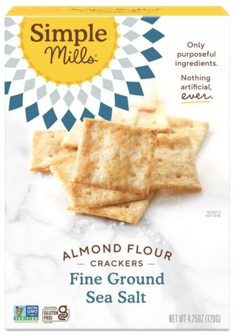 Simple Mills 과자 칩 심플 밀스 아몬드 가루 크래커 블랙 크랙드 페퍼 글루텐 프리 아마씨 해바라기씨 옥수수 무첨가 간식용으로 좋음 통곡물로 만들어짐 포장 형태가 다를, 1개, 120g