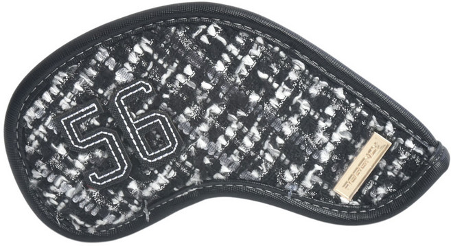 리젠시 트위드 골프 아이언커버 자석 마그네틱 헤드커버, 블랙56, 1개