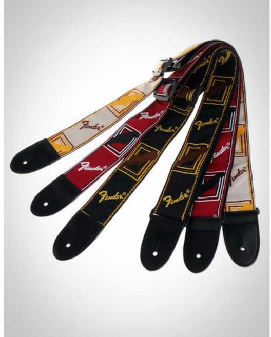 펜더 FENDER 기타 스트랩 5칼라, 베이지/찐노랑/밤색