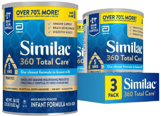 씨밀락 토탈 케어 유아용 분유 프리바이오틱스 6.8파운드, 1개, 584g