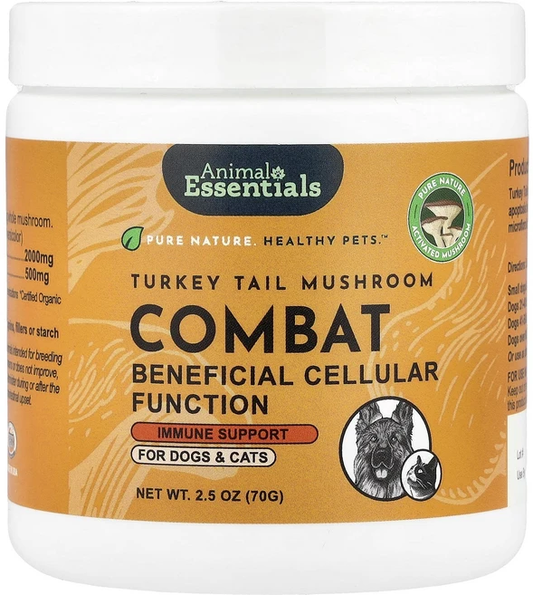 헁복하고 건강하세요 Animal Essentials 구름버섯 Combat 강아지 및 고양이용 70g(2.5oz) 늘 챙기셔야합니다, AnimalEssentials구름버섯Combat강아지및 - 쿠팡