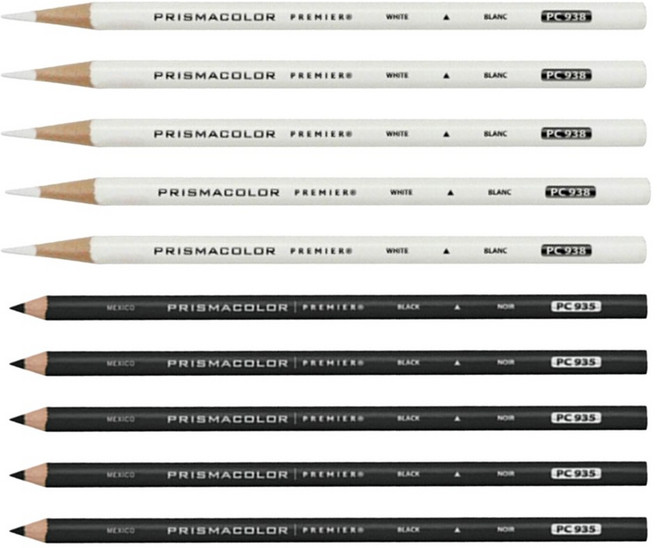 [원드림]샌포드 프리즈마 색연필 낱색 PC935 BLACK PC938 WHITE 10종 세트