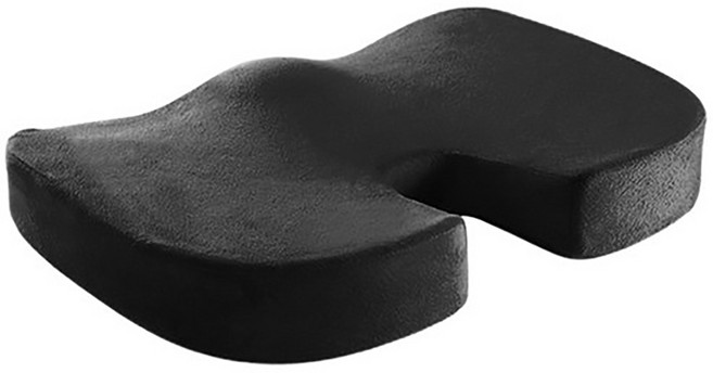 에이치픽 애플힙 메모리폼 방석 플란넬커버, 블랙