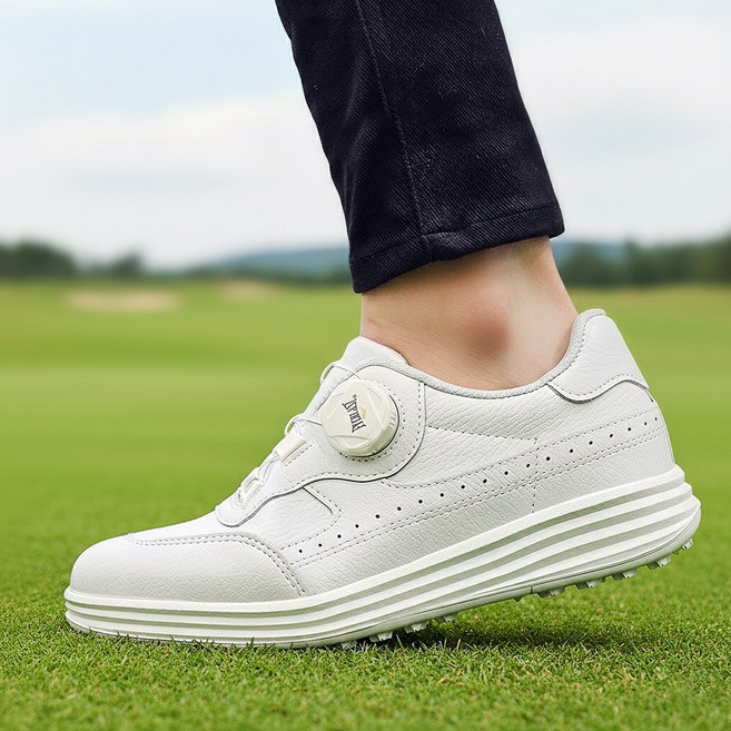 에버라스트 국산 소가죽 남자 여자 다이얼 편한 골프화 스파이크 라운딩 필드용 스니커즈 실내 스크린골프화 파크골프화