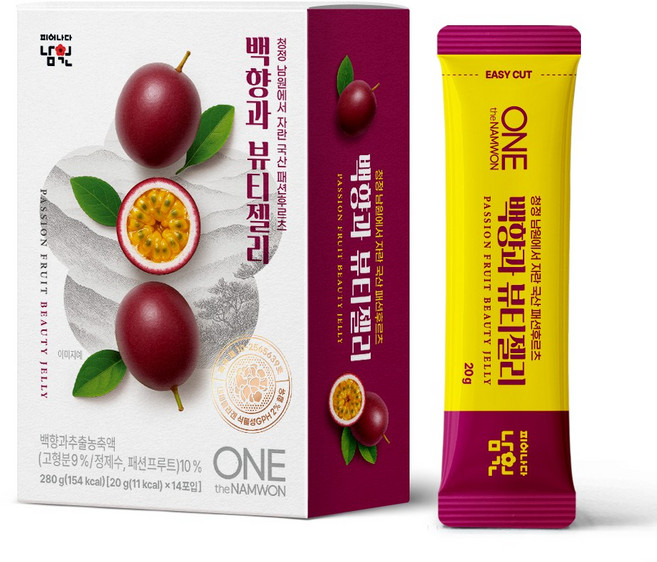 백향과와 식물성콜라겐이 들어간 남원 뷰티젤리 간식 패션후르츠, 1개, 280g