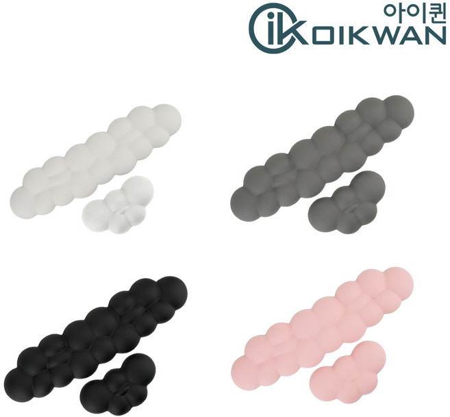 아이퀸 - 마우스 패드 마우스 손목 받침대 쿠션 구름 (팜레스트 메모리폼 ) 단품, 그레이, 1개, 구름형:키보드 손목받침대