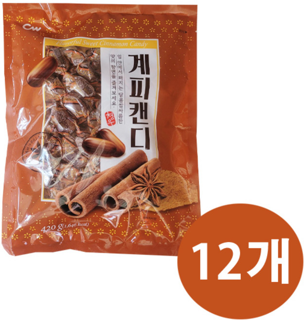 청우식품 계피사탕, 420g, 12개